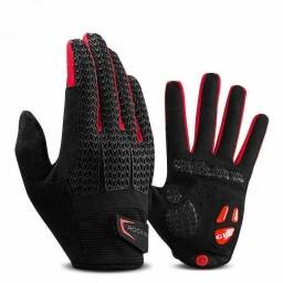 guantes de GEL de silicona para ciclismo, polar de dedo completo para pantalla tctil